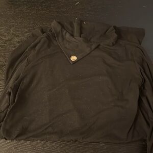 Long black top or wear as a dress with leggings or just come cute boots!